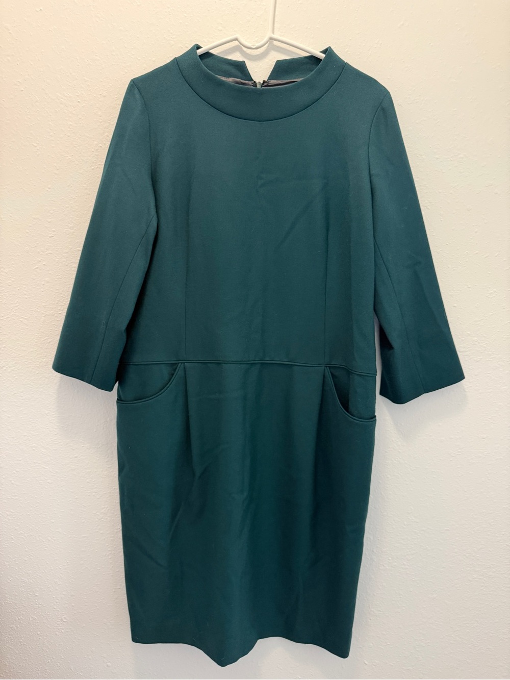 Vintage Pendleton Jenna Wool Pocket Dress Ponderosa Made in USA Green Size 14